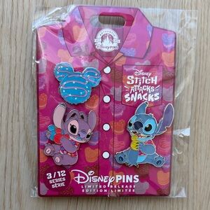 Disney Stitch & Angel Snack Attack Pin Pack